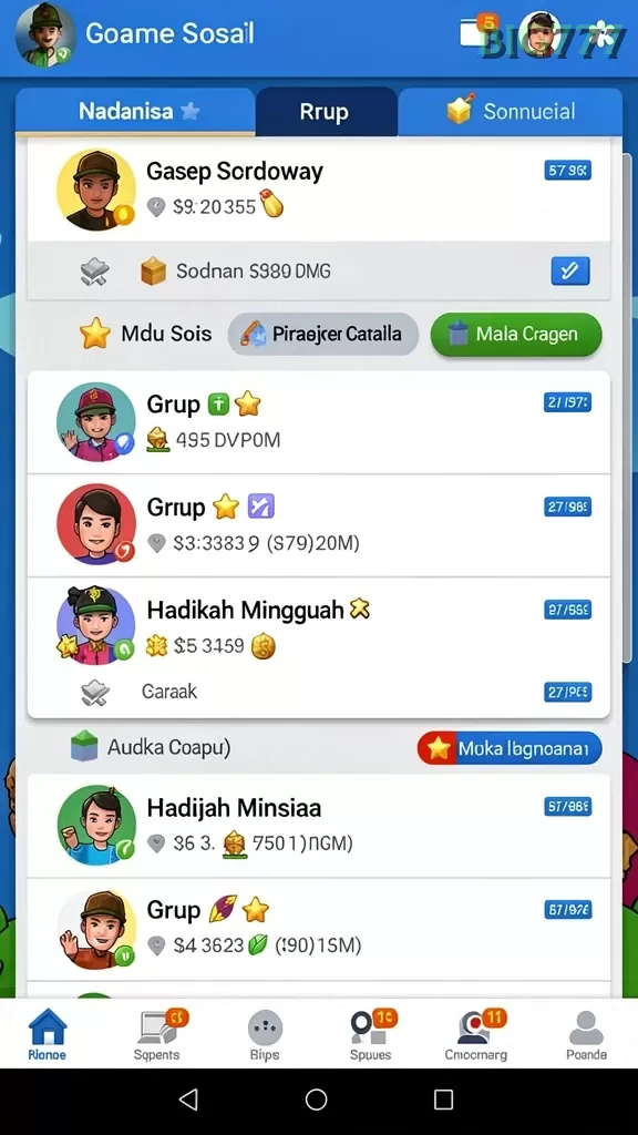 Cuplikan layar CACOR78 — pengaturan akun