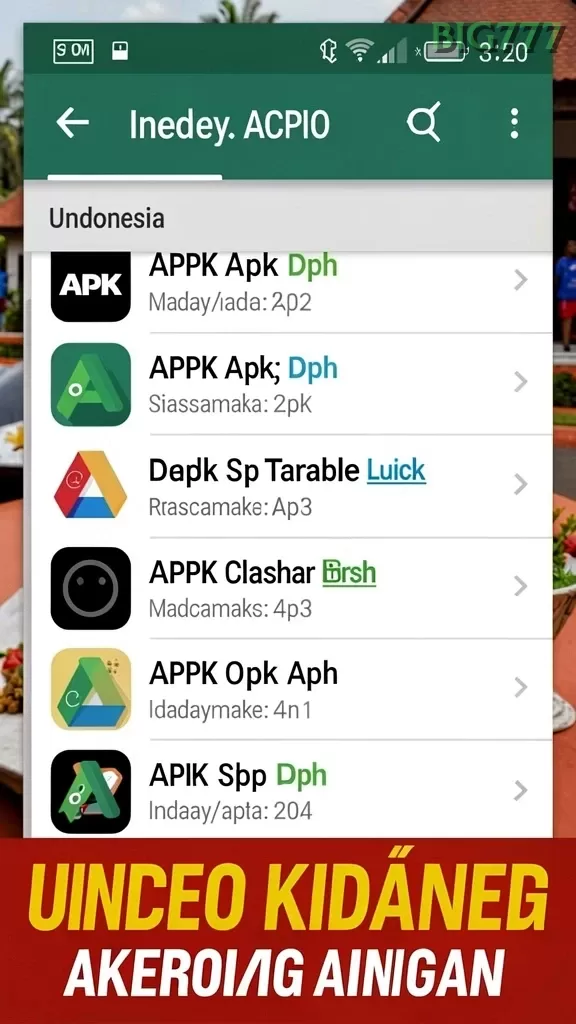 Cuplikan layar CACOR78 — menu navigasi
